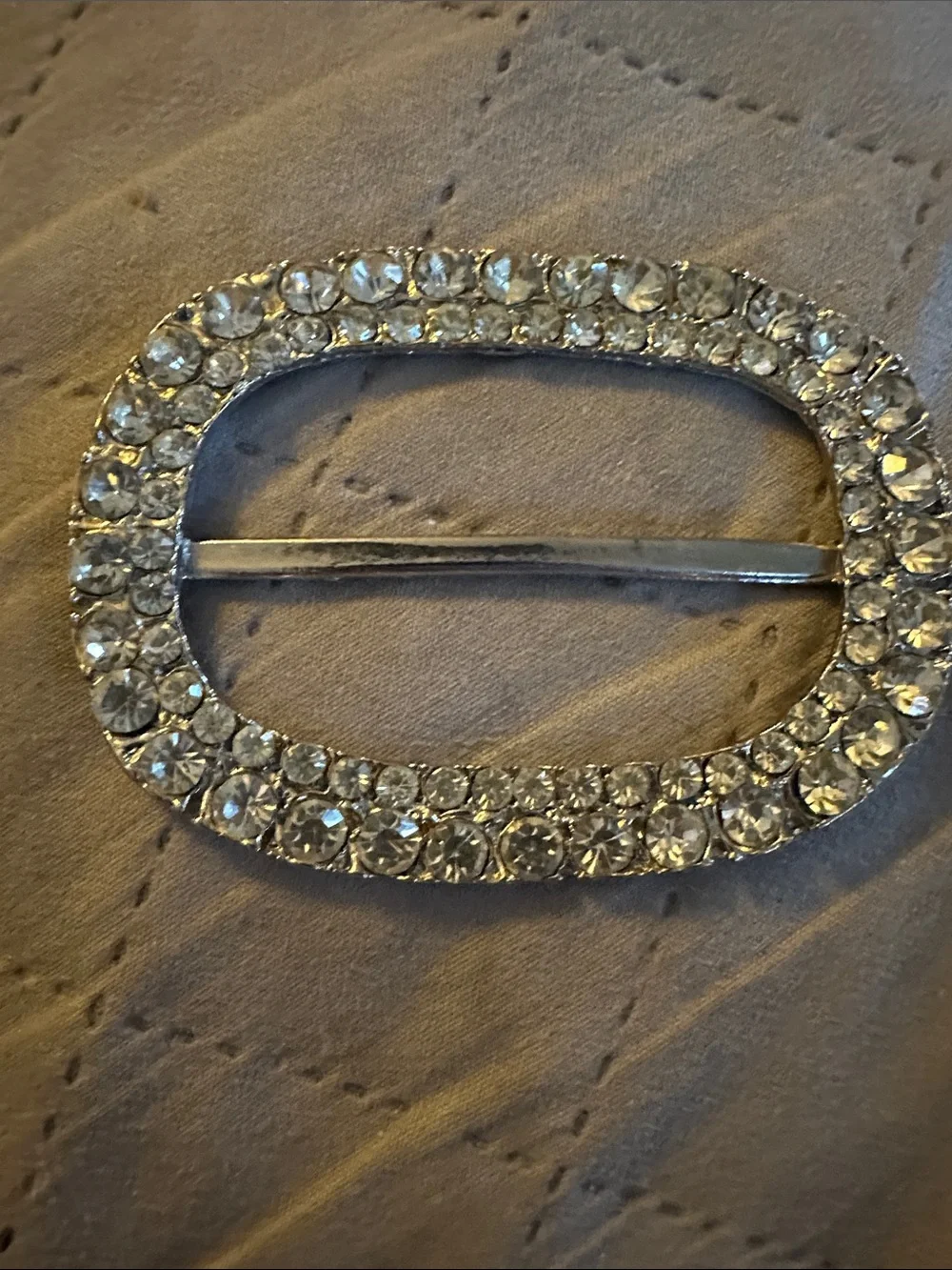 Vintage Large Rhinestone Belt Buckle